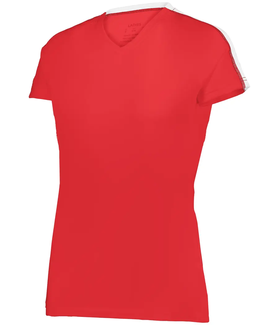 Alleson Athletic Girls Setter Series Volleyball Jersey in Red/White