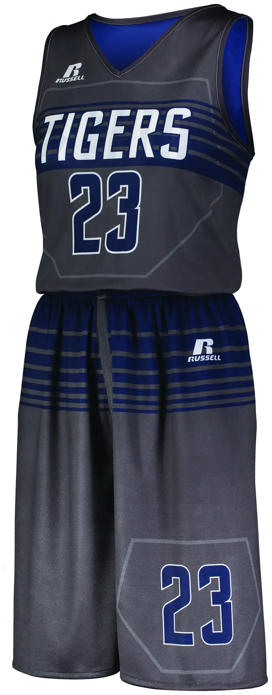 Russell Ladies FreeStyle Sublimated Dynaspeed Reversible Basketball Jersey in White