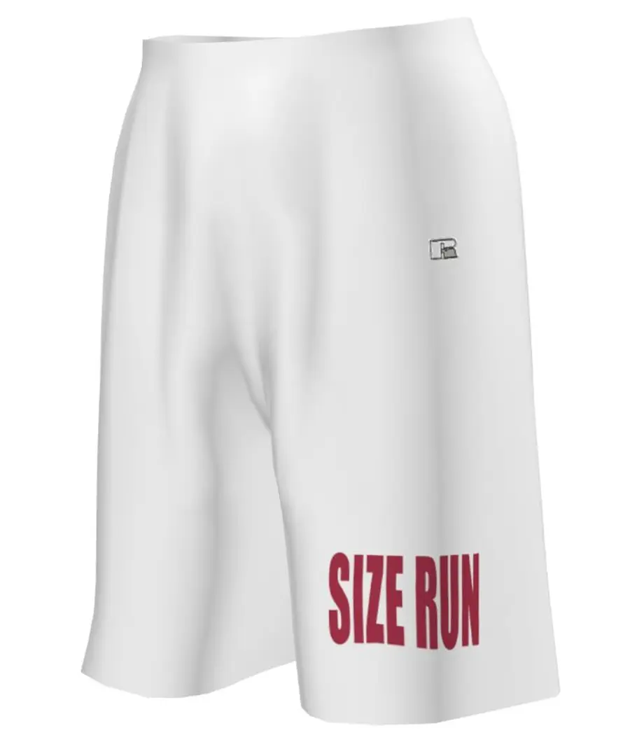 Russell Ladies FreeStyle Sublimated Dynaspeed Solid Basketball Shorts in White