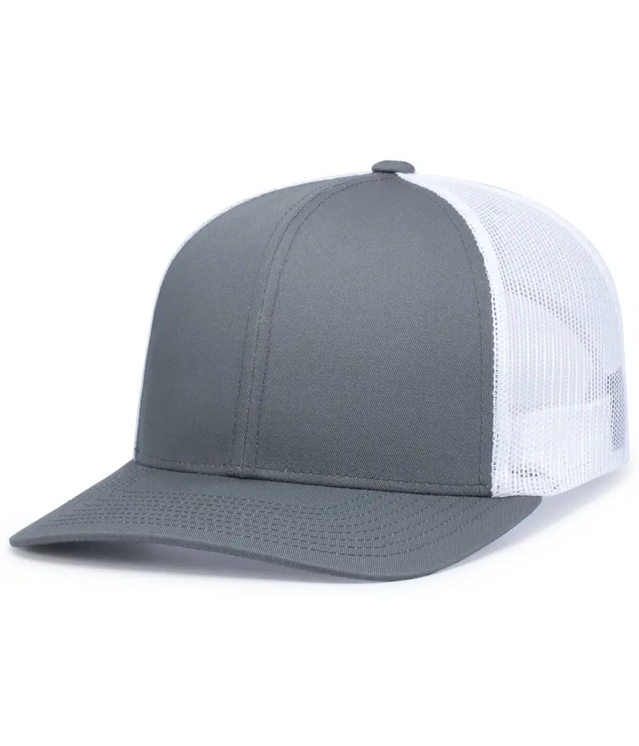 Pacific Headwear Eco Trucker Snapback Cap in Graphite/White/Graphite