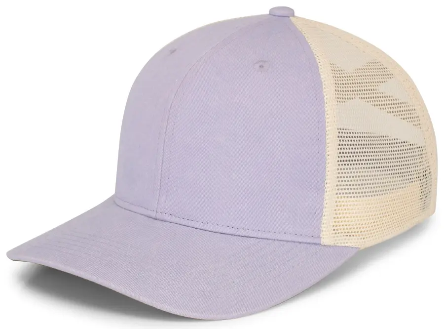 Pacific Headwear Ladies Ponytail Cap in Lavender/Beige/Lavender