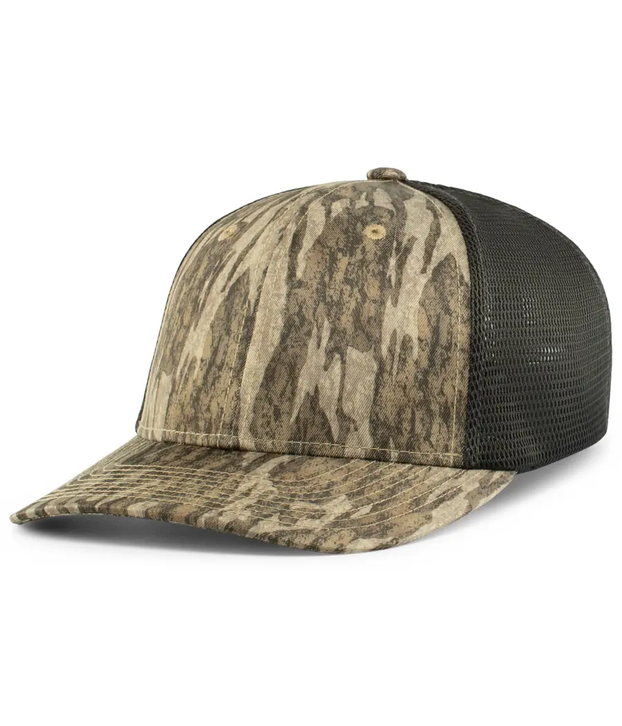 Pacific Headwear Mossy Oak Low-Profile Trucker PacFlex Cap in Nb/Lc/Nb