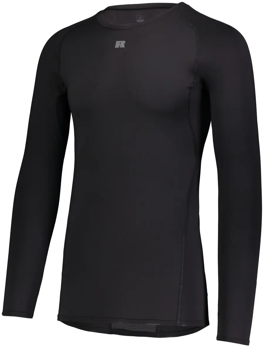 Russell Long Sleeve Compression Tee in Maroon