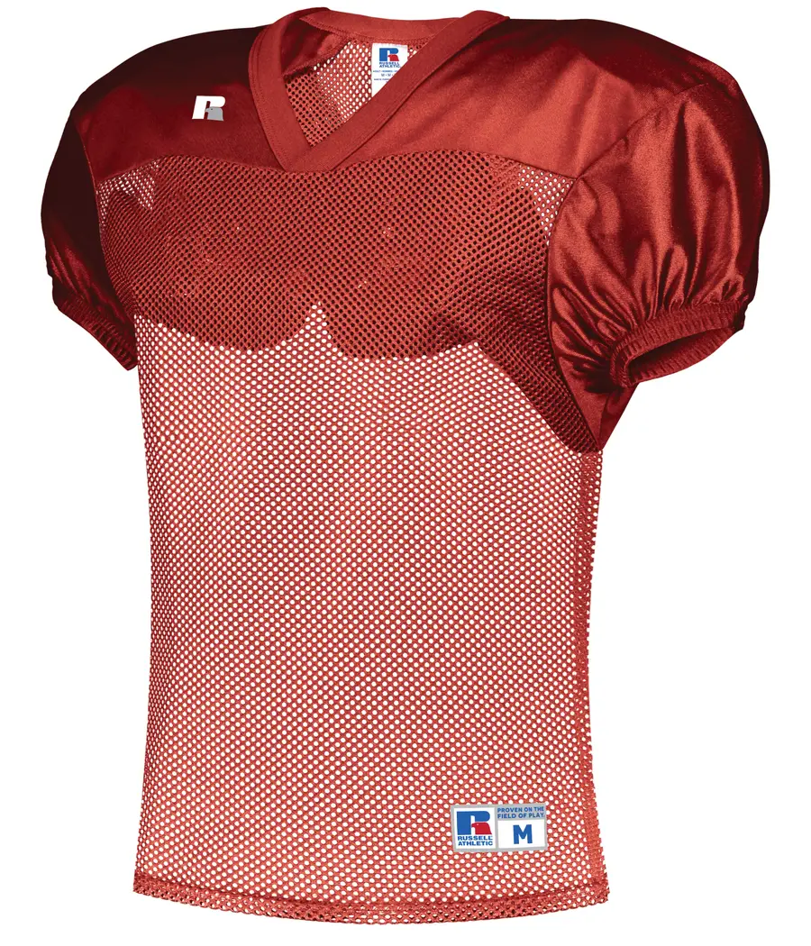 Russell Youth Stock Football Practice Jersey in True Red