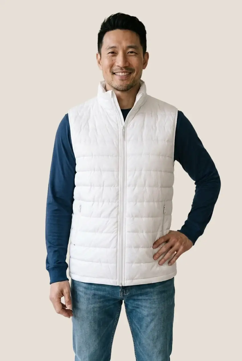 Jameo Sleeveless Bubble Jacket in Vanilla