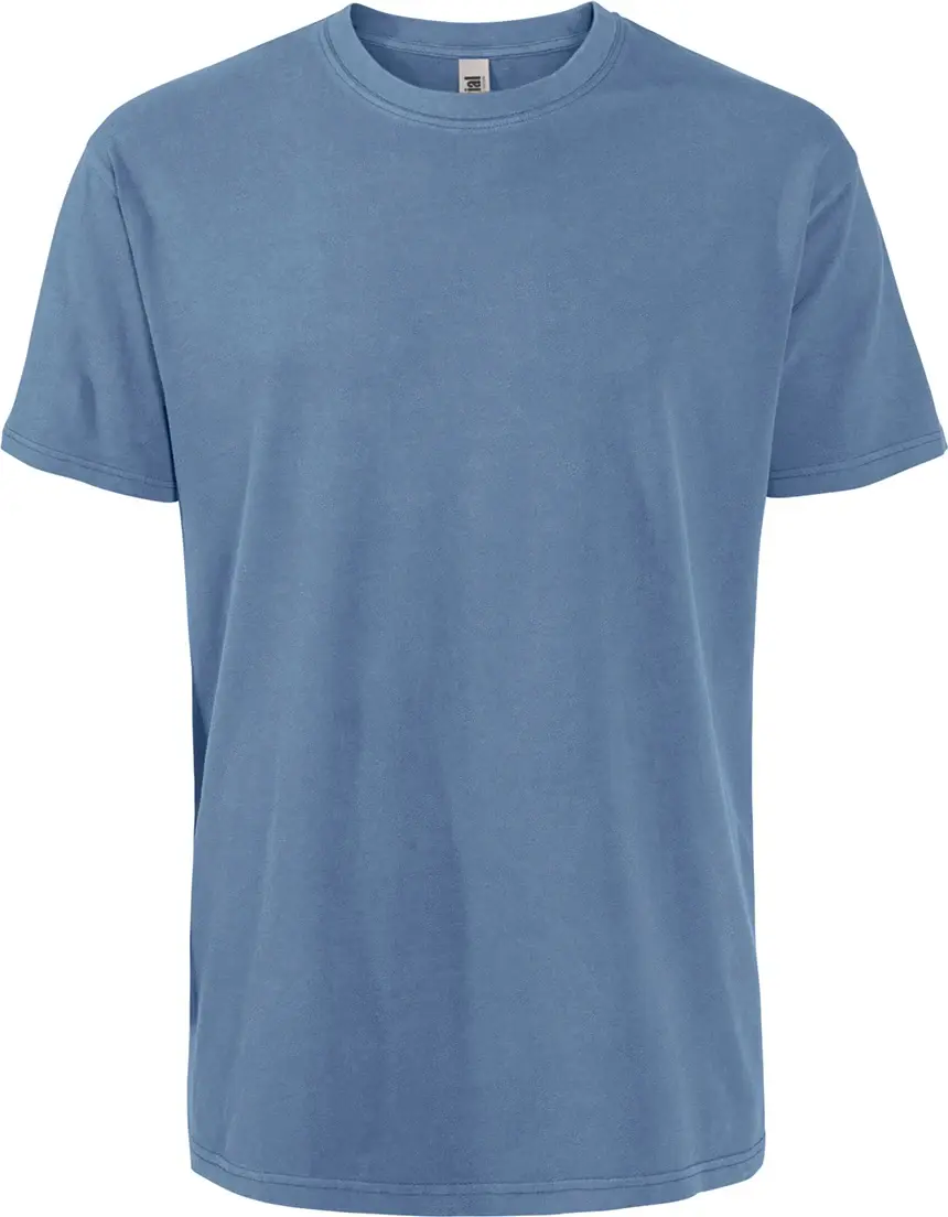 Initial Vintage washed crewneck t-shirt in Denim