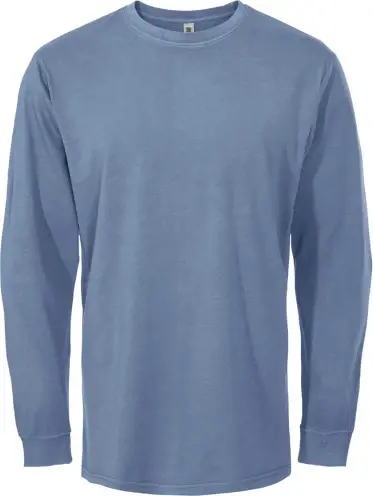 Initial Vintage washed long sleeve t-shirt in Denim